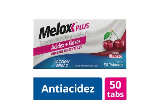 [7501165002890] Melox Plus Cereza 50 Tabletas 