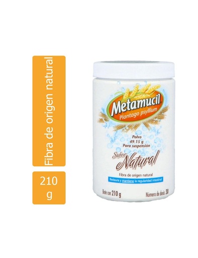 [20800790222] Metamucil Fibra Natural Tarro 210 G 