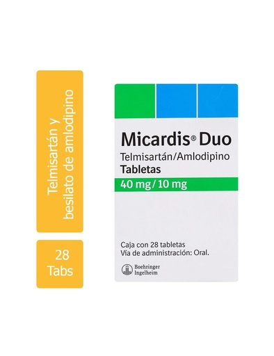 [7501037920130] Micardis 40/10 Mg Dúo 28 Tabletas 