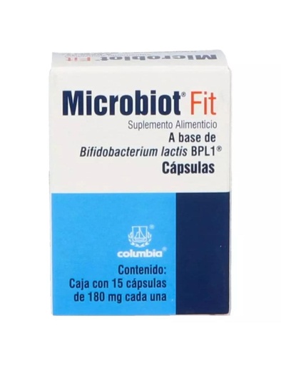 [7506400900474] Microbiot Fit Suplemento Alimenticio 15 Cápsulas 