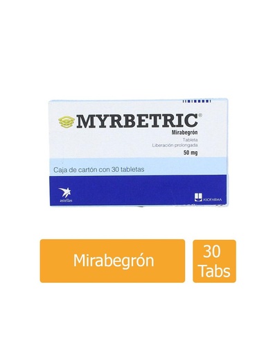 [7730979097666] Myrbetric Libebarión Prolongada 50 Mg 30 Tabletas 