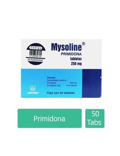 [7501086300129] Mysoline 250 Mg 50 Tabletas 