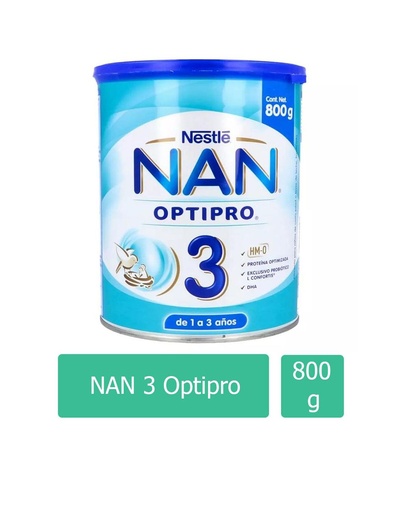 [7501058623294] Fórmula Infantil NAN 3 Optipro 1-3 Años 800 G 