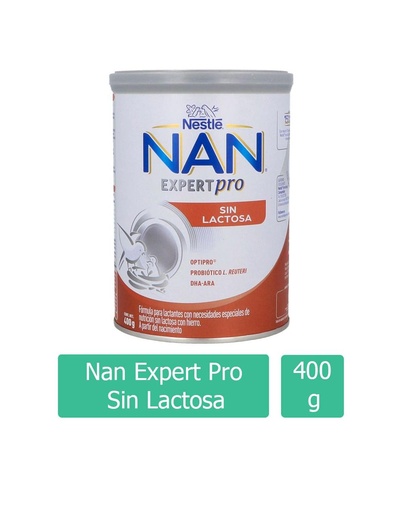[7613035601932] Fórmula Infantil NAN Expert Pro Sin Lactosa Nacimiento 400 G 
