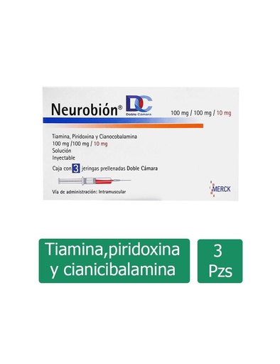 [7501298221823] Neurobion Dc 100 Mg / 100 Mg / 10 Mg Caja Con 3 Jeringas Prellenadas