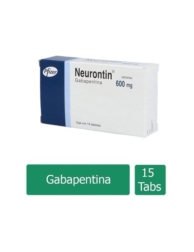 [7501287652683] Neurontin 600 Mg 15 Tabletas 