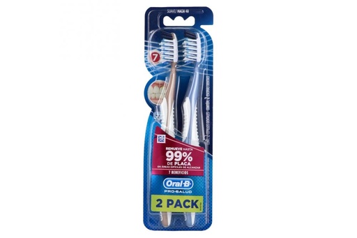 [7501001100285] Cepillo Dental Oral B Pro Salud 40 Suave 2X1 