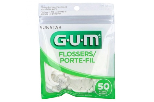 [70942302388] Palillos Gum Con Hilo Dental Básico 50 Piezas 