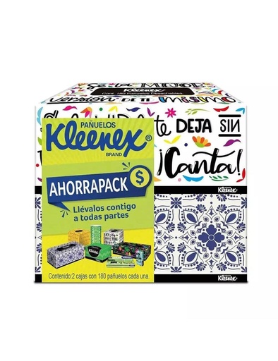 [7501943476066] Pañuelo Kleenex Ahorro Pack 2 Cajas 180 Pañuelos 