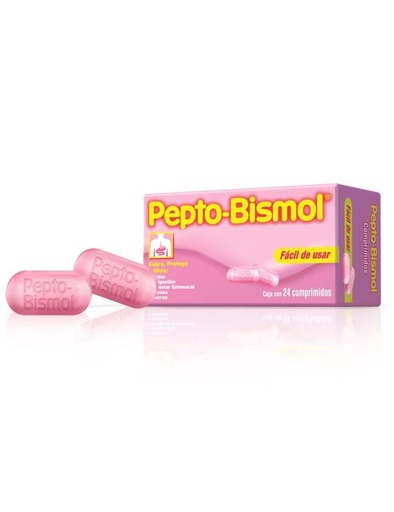 [7590002043936] Pepto-Bismol 262.5 Mg Antiácido Original 24 Comprimidos 