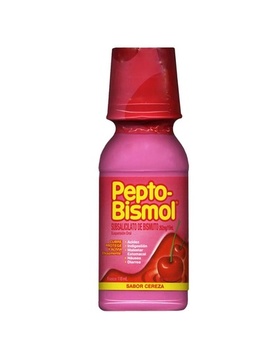 [20800756440] Pepto-Bismol Antiácido Cereza 118 Ml 