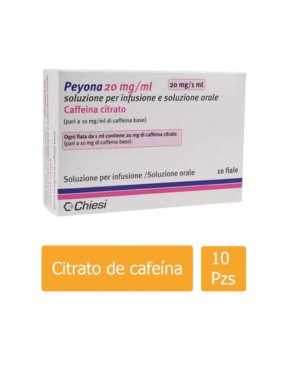 [7506358100025] Peyona 20 Mg Solución 10 Frasco Ámpula 1 Ml 