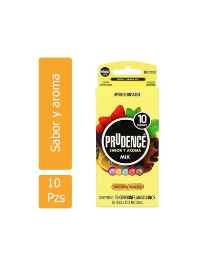 [7502214982828] Preservativos Prudence Caja Con 10 Piezas Sabor Y Aroma Mix