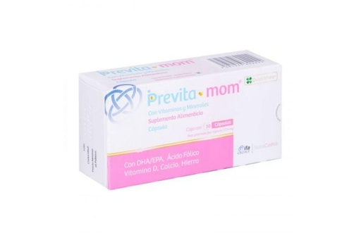 [7501249602022] Previta Mom Suplemento Alimenticio Caja Con 30 Cápsulas