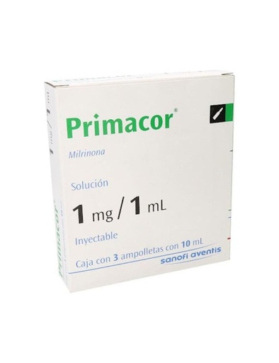 [7501165007581] Primacor 1 Mg/1 Ml Solución Inyectable 3 Ampolletas 10 Ml 