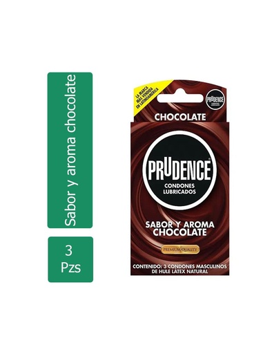 [7502214982514] Prudence Sabor Y Aroma Chocolate Caja Con 3 Condones