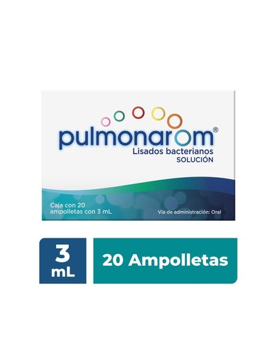 [7501159580021] Pulmonarom Lisados Bacterianos 20 Ampolletas Con 3Ml 