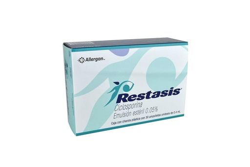 [7501201400697] Restasis 0.05 % Emulción 30 Ampolletas 0.04 Ml 