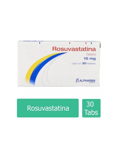 [7502226293738] Rosuvastatina 10 Mg 30 Tabletas Genérico Alpharma 