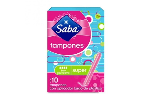 [7501019034558] Tampones Saba Estilos Super 10 Piezas 