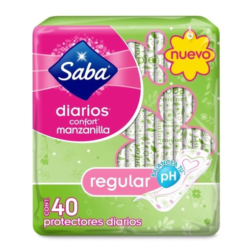 [7501019030321] Protectores Saba Diarios Confort Manzanilla 40 Piezas 