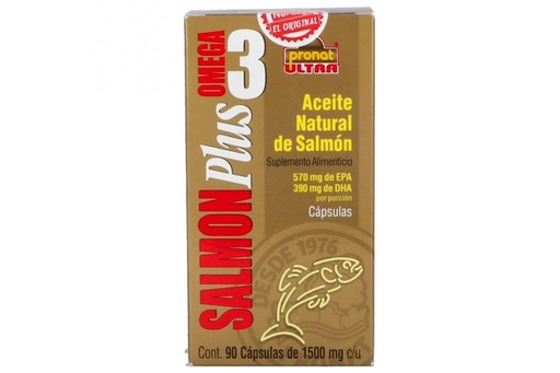 [7501062910717] Salmón Plus Omega 3 1500Mg Caja Con Frasco Con 90 Cápsulas