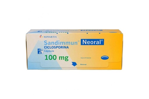 [7501124854416] Sandimmun Neoral 100 Mg 50 Cápsulas 