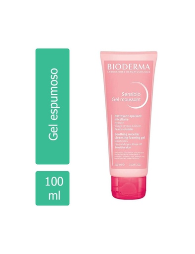 [3701129800850] Gel Limpiador Espumoso Para Piel Sensible Bioderma Sensibio 100 Ml 