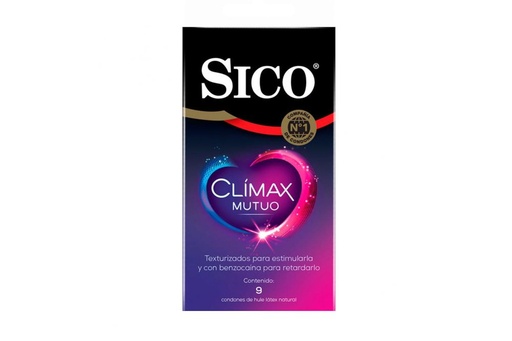 [7501058799678] Preservativo Sico Clímax Mutuo 9 Piezas 