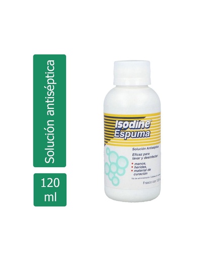 [7501165011670] Isodine Espuma Solución Antiséptica Frasco 120 Ml 