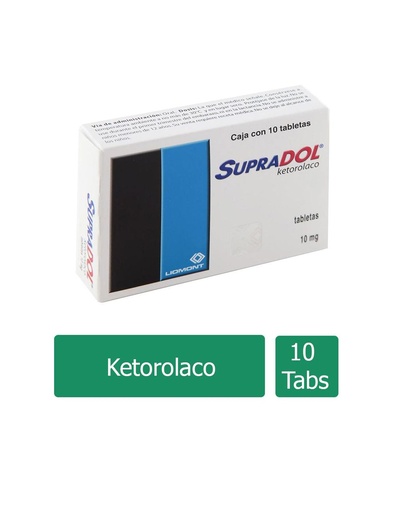 [7501299306352] Supradol 10 Mg 10 Tabletas 