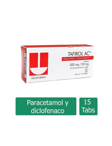 [7501871720668] Tafirol-AC 500/50 Mg 15 Tabletas 