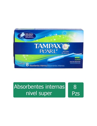 [7506295369387] Tampones Tampax Pearl Super Abundante 8 Piezas 