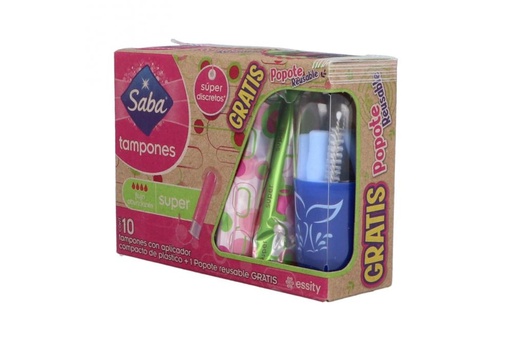 [7501019032424] Tampones Saba Compactos Super 10 Piezas 