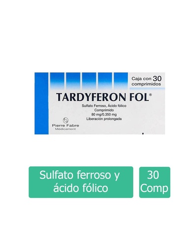 [7501088504594] Tardyferon Fol 256 3/0.35 Mg 30 Grageas 