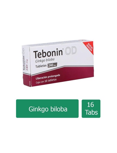 [7501168870335] Tebonin Od 240 Mg 16 Tabletas Liberación Prolongada 