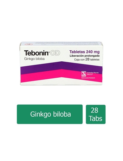 [7501168870342] Tebonin Od 240 Mg 28 Tabletas Liberación Prolongada 