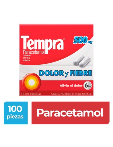 [7501095452161] Tempra Dolor Y Fiebre 500 Mg 100 Tabletas 