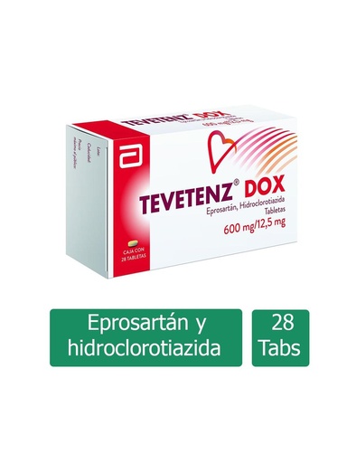 [7501033958649] Tevetenz Dox 600/12.5 Mg 28 Tabletas 