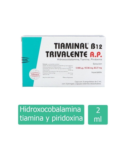 [7501101624636] Tiaminal B12 A.P. Ampolleta 3 Jeringas 
