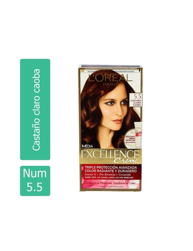 [7501027275110] Tinte Imédia Excellence De L’Oréal Paris 5.5 Castaño Claro Caoba 