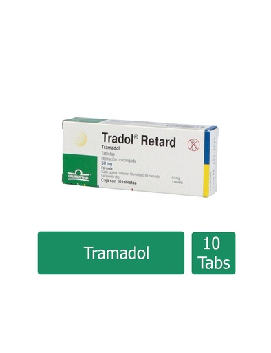 [7502209290365] Tradol Retard 50 Mg 10 Tabletas 