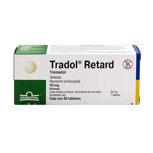 [7502209290907] Tradol Retard 50 Mg 30 Tabletas 
