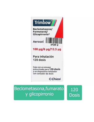 [7506358100094] Trimbow 100/6/12.5 Inhalador Aerosol 120 Dosis 