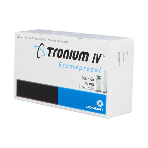 [7501299309698] Tronium IV 40 Mg Solución Inyectable Frasco Ámpula y Ampolleta 
