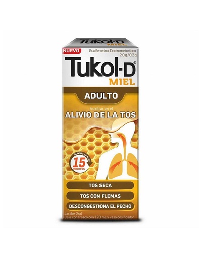 [650240036378] Tukol-D Para Adulto Miel Jarabe 120 Ml 
