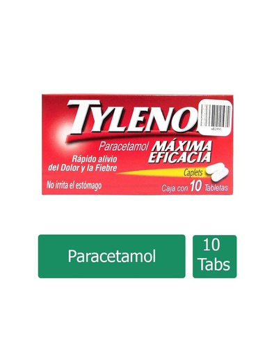 [7501109913268] Tylenol Caplets 500 Mg 10 Tabletas 