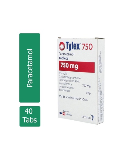 [7501109911035] Tylex 750 Mg 40 Tabletas 