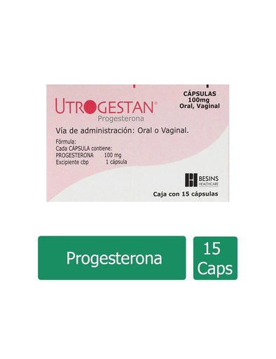 [7501583300318] Utrogestan 100 Mg 15 Cápsulas 