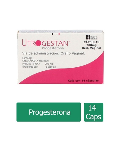 [7501583300325] Utrogestan 200 Mg 14 Cápsulas 